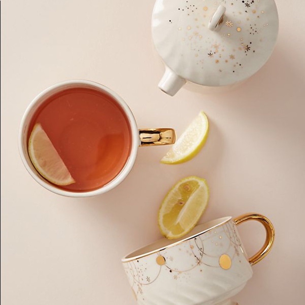 Anthropologie Celine Tea for One Tea Pot And Cup